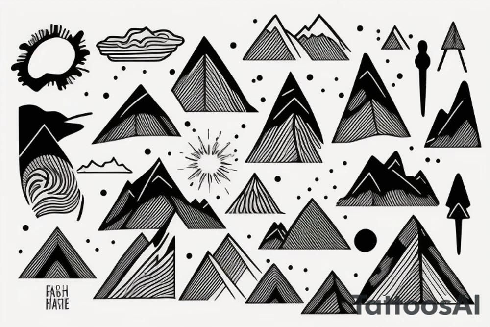 Mountains tattoo idea