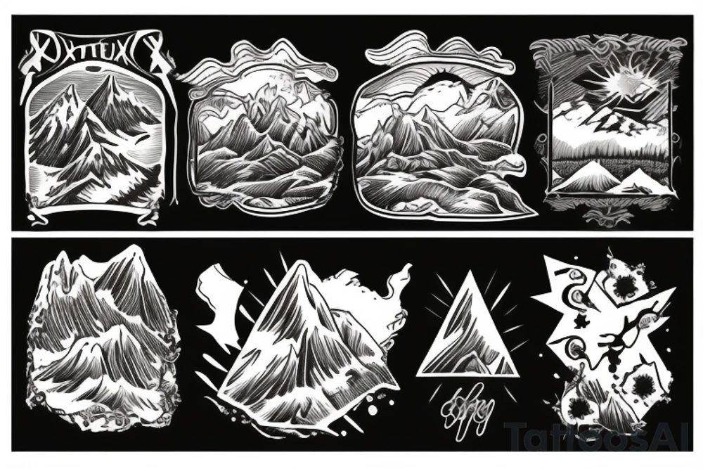 Mountains tattoo idea