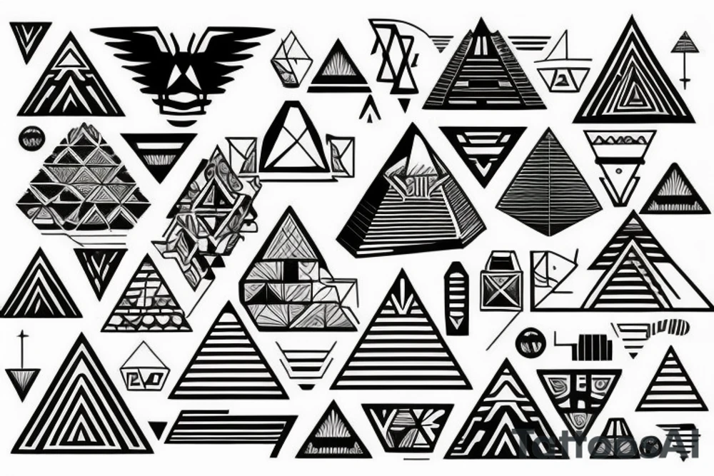 Pyramids of giza tattoo idea