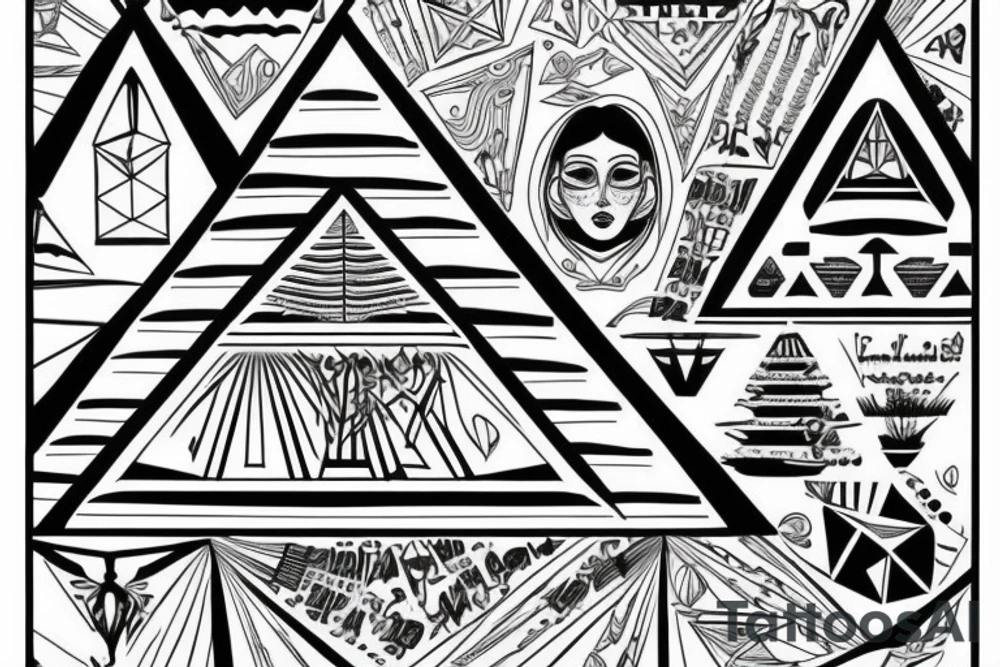 Pyramids of giza tattoo idea