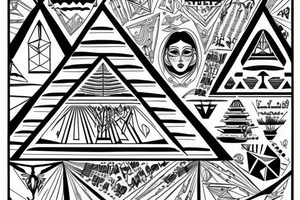 Pyramids of giza tattoo idea