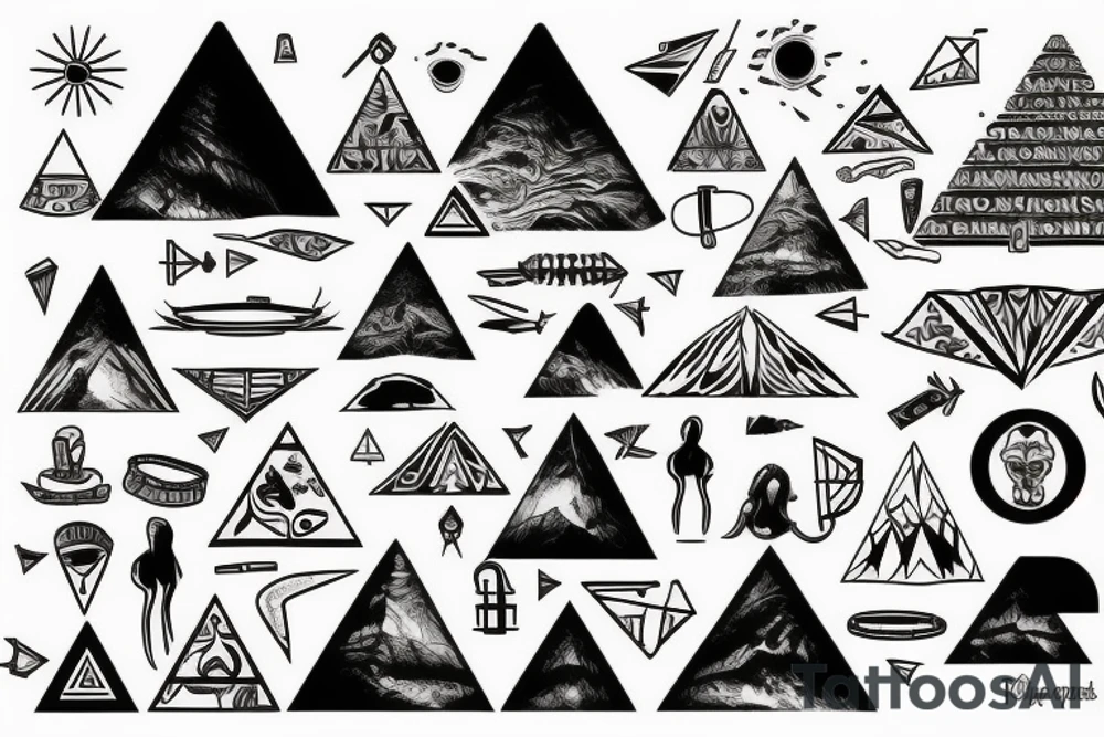 Pyramids of giza tattoo idea