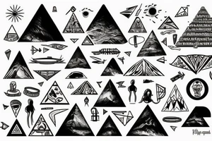 Pyramids of giza tattoo idea