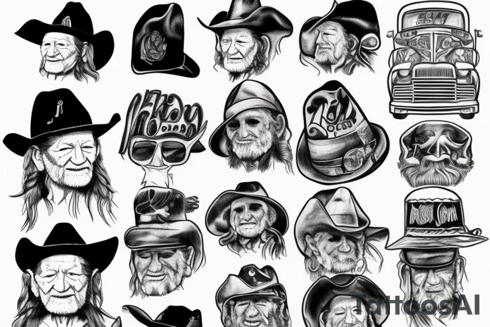 willie nelson on the road again tattoo idea