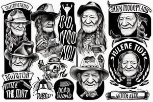 willie nelson on the road again tattoo idea