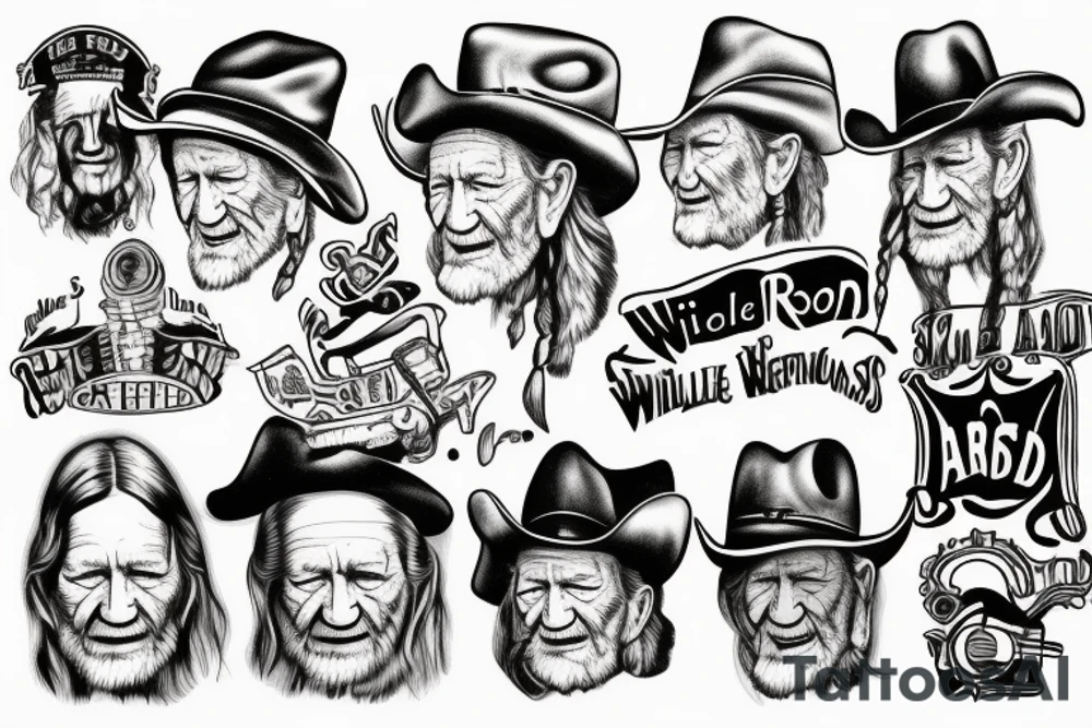 willie nelson on the road again tattoo idea