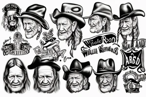 willie nelson on the road again tattoo idea