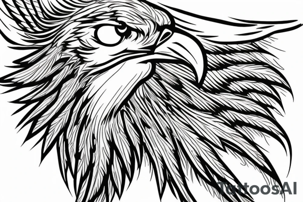make me a tatoo of an eagle hunting for the upper side of my back tattoo idea