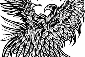 make me a tatoo of an eagle hunting for the upper left side of my back tattoo idea