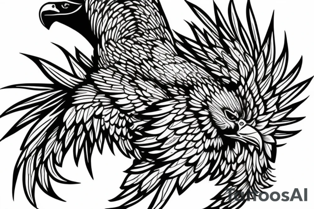 make me a tatoo of an eagle hunting for the upper left side of my back tattoo idea