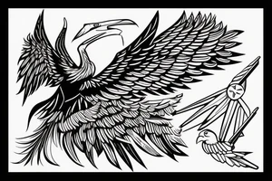 make me a tatoo of an eagle hunting for the upper left side of my back tattoo idea