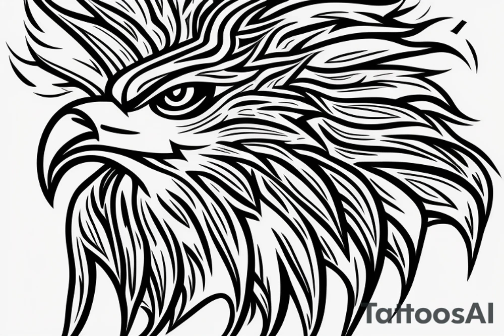make me a tatoo of an eagle hunting for the upper left side of my back tattoo idea