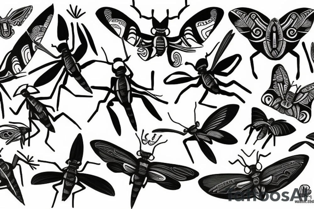 batterfly  mantis tattoo idea