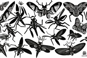 batterfly  mantis tattoo idea