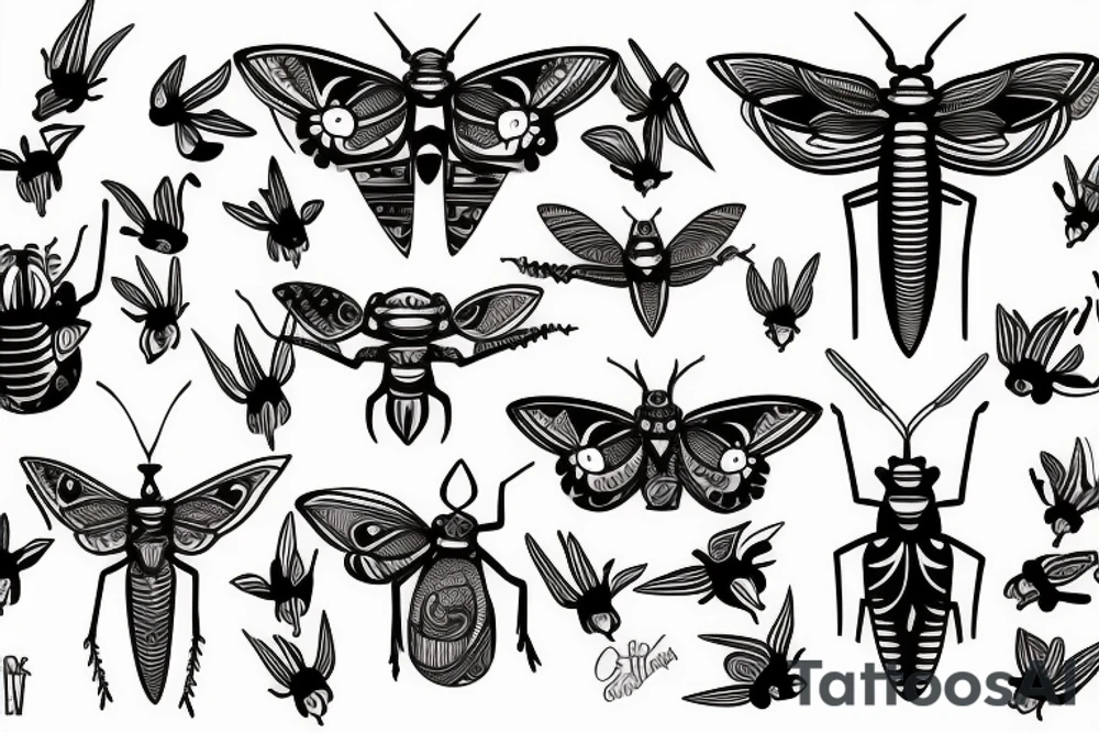 batterfly  mantis tattoo idea