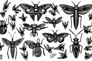 batterfly  mantis tattoo idea