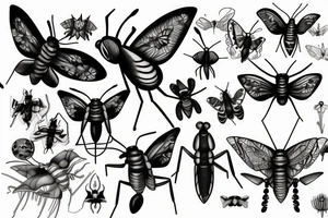 batterfly  mantis tattoo idea