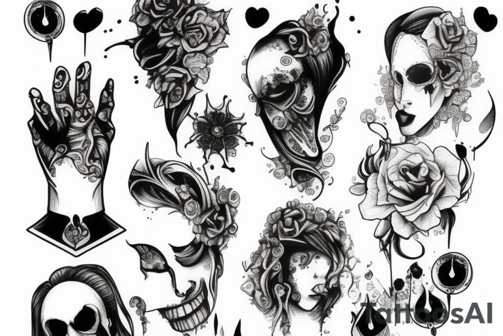 blood and tears tattoo idea