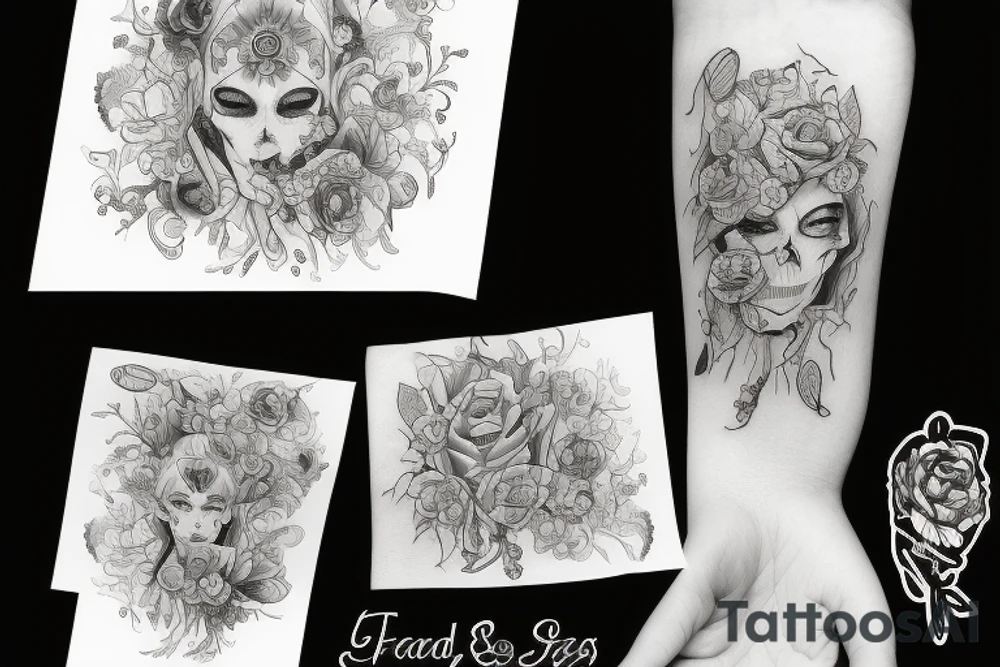 blood and tears tattoo idea