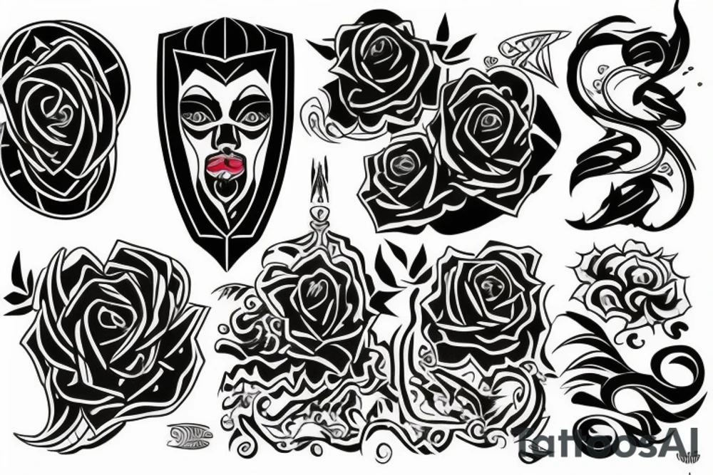 blood and tears tattoo idea