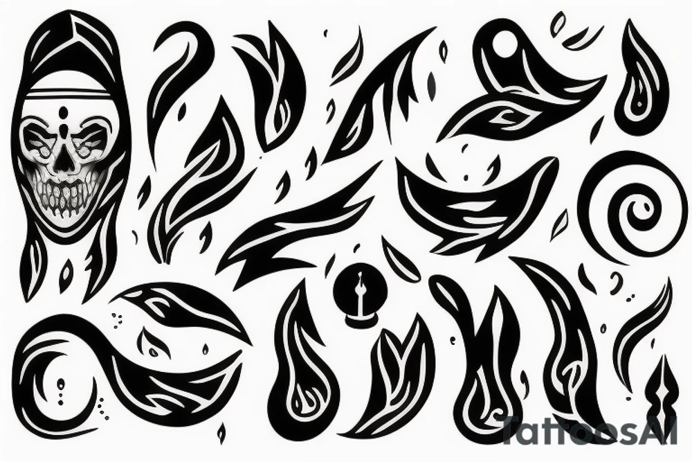 blood and tears tattoo idea