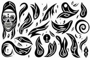 blood and tears tattoo idea