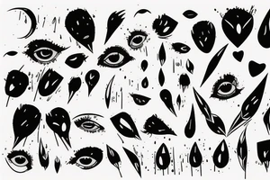 blood and tears tattoo idea