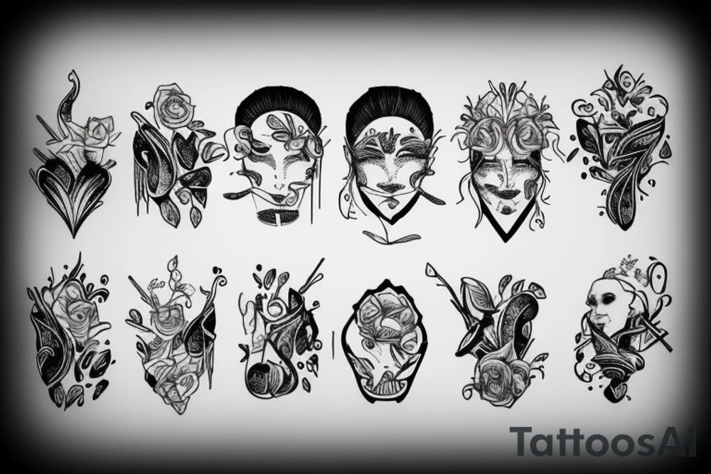 blood and tears drawing tattoo idea