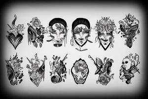 blood and tears drawing tattoo idea