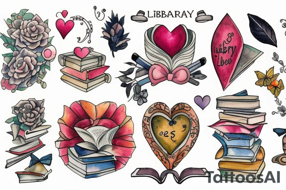 Library love tattoo idea