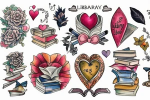 Library love tattoo idea