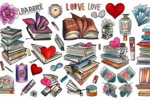 Library love tattoo idea