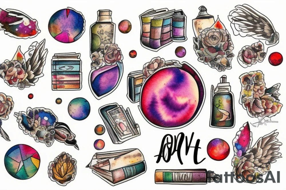 Library love universe tattoo idea