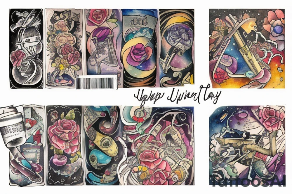 Library love universe tattoo idea