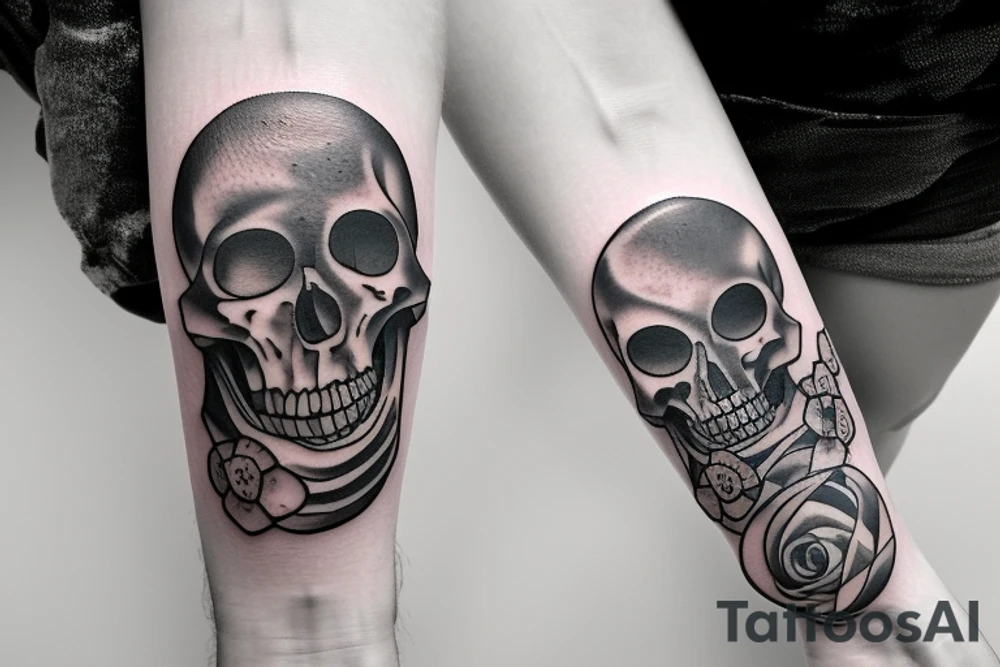 Memento mori tattoo for forearm with planets, buttercup flowers and roman numerals 21/09/1991 tattoo idea