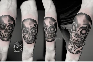 Memento mori tattoo for forearm with planets, buttercup flowers and roman numerals 21/09/1991 tattoo idea