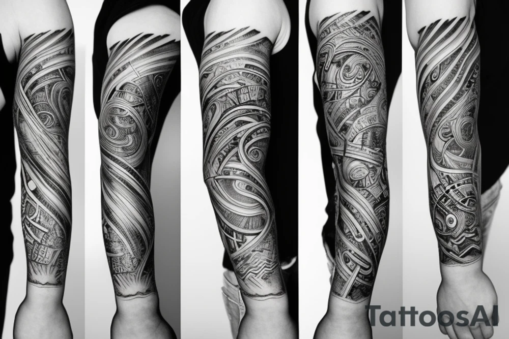 Forearm story tattoo tattoo idea