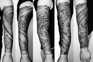 Forearm story tattoo tattoo idea