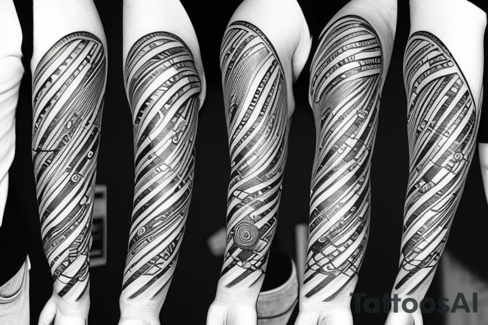 Forearm story tattoo tattoo idea