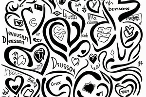 "devour your oppression" written in heart shape and looks like it is burning tattoo idea