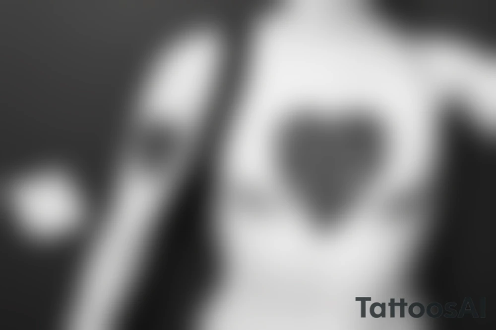 "devour your oppression" written in heart shape and looks like it is burning tattoo idea