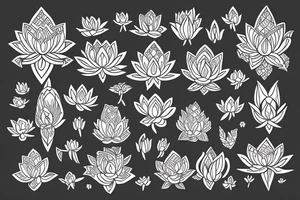 lotus flower with a cross tattoo idea