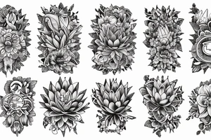 lotus flower with a cross tattoo idea