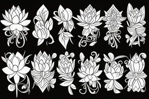 lotus flower with a cross tattoo idea