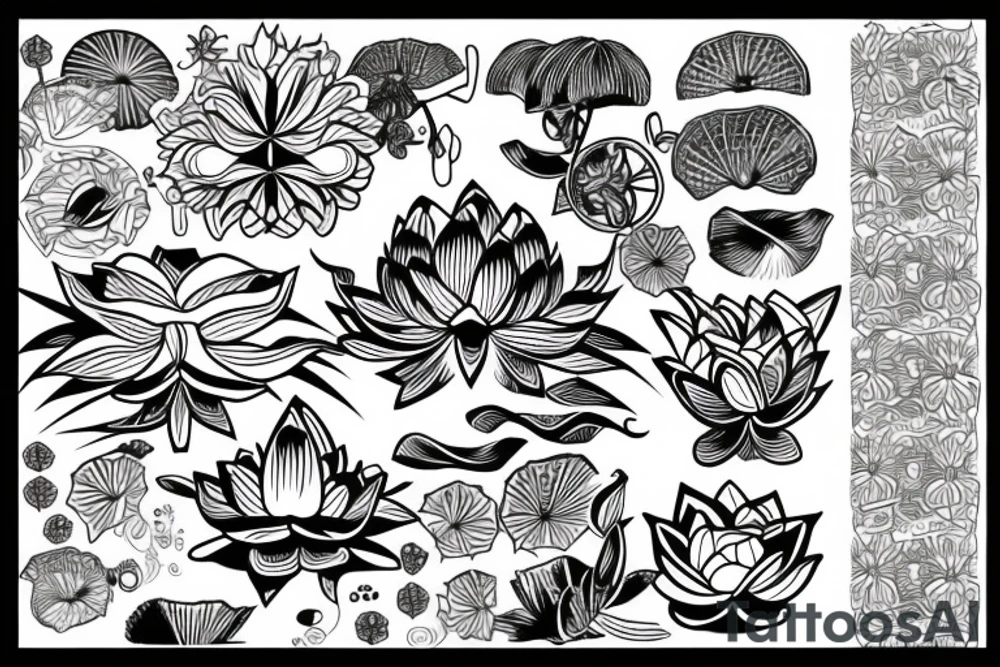 lotus flower with a cross tattoo idea