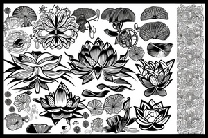 lotus flower with a cross tattoo idea