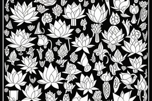 lotus flower with a cross tattoo idea