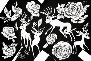 bambi tattoo one line tattoo idea