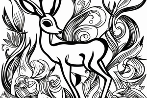 bambi tattoo one line tattoo idea