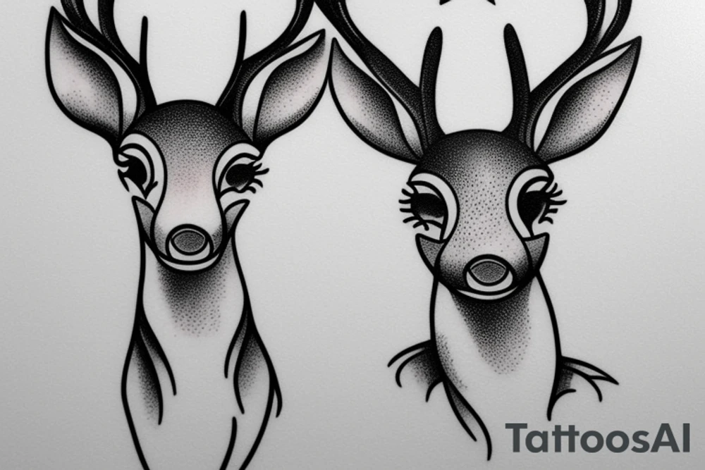 bambi tattoo one line tattoo idea
